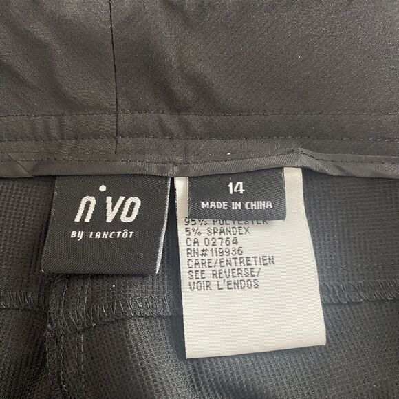 N VO by Lanctot Women’s Black Straight Leg Golf Pants Size 14 - Picture 7 of 11
